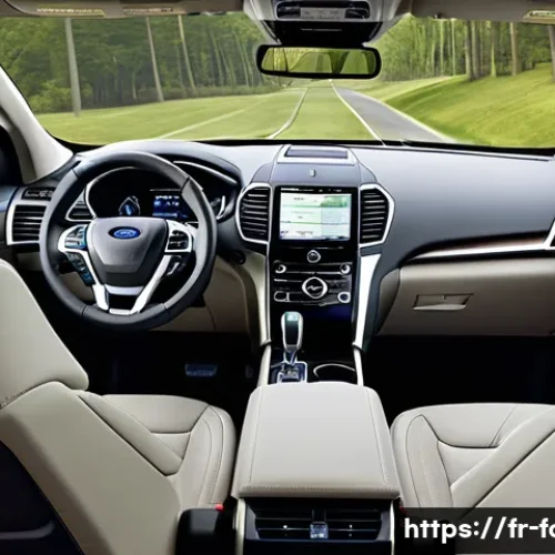 포드 익스플로러와 쉐보레 트래버스 비교 - A luxurious modern SUV interior showcasing the Ford Explorer&rsquo;s elegant cabin with high-quality mater...